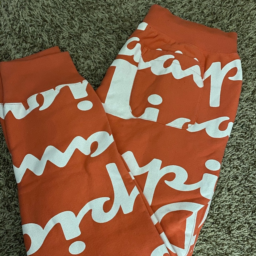 Coral Champion joggers.